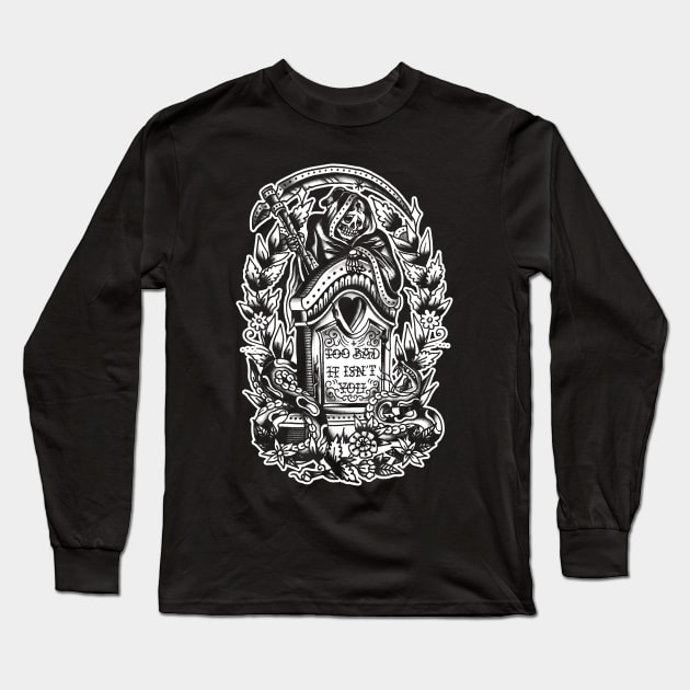 The Grim Reaper Long Sleeve T-Shirt by Don Chuck Carvalho